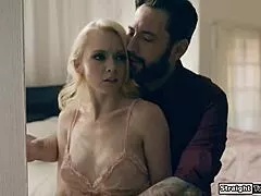 Petite 18+ Teen Gets Rough Fuck While Stepdad Watches!