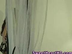 Tribbing Milf Grinds Orgasmic Rides On Teen Brunette's Pretty Face