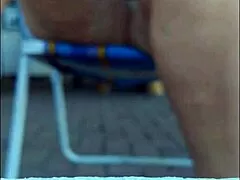 her stepmom skips panties to flash strangers on the busy street during spring break garden walk