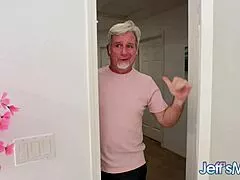 blonde bbw amber kush milks hung old guy's massive load with her curves