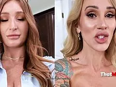 Stepson Learns Milf Squirting Strapon 3some