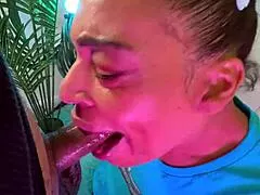 Can MTA Milf Slobber Nasty On Monster Cock?