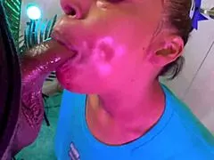 Can MTA Milf Slobber Nasty On Monster Cock?