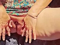 ever seen a horny mature flash her wide open shaved cunt up close?