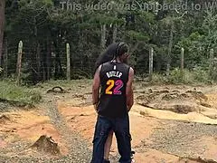 he grabbed that campesina milf's ass and soon they fucked wildly outdoors
