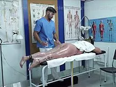 Muscular Masseur Deepthroats Milf's Big Ass Rimjob Squirts
