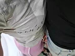 new 18yo argentinian maid takes cash for deep cumshot in her amateur mouth