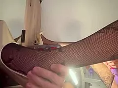 Viviane Martix Latina Babysitter Fingers Pussy with Toys Orgasming