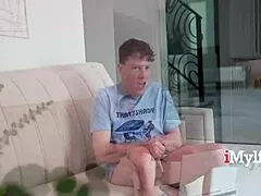 Russian Stepmom Catches Stepson Jerking With Her Underwear