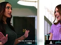 hey, that petite redhead moans so hot seducing busty neighbor MILF chloe amour