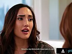 hey, that petite redhead moans so hot seducing busty neighbor MILF chloe amour