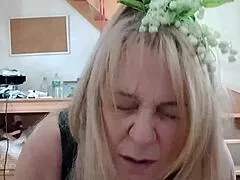 french housewife slave chained in bdsm gets dominated with face sitting and dirty talk