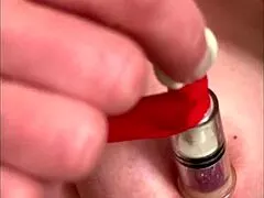German Amateur Sucks and Pumps Her Pierced Nipple Big Boobs