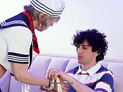 Stacked milf sailor bends for stepson anal pounding in costume