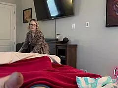 hey stepmom can't stop staring at my huge cock... wanna ride it?