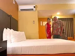 😏 fucking this mature cougar wife missionary spooning bareback in hotel heels and lingerie under freeway