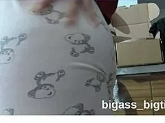Masturbating In Pajamas Reveals Her Curvy Bbw Cameltoe Up Close