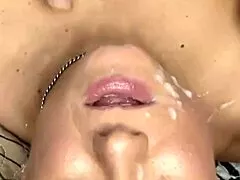 Sarah delivers savage 10-min CIM facials creampies and sloppy deepthroats