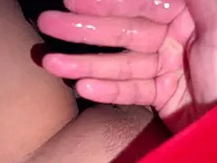 Hey, check this sweet juicy pussy getting so wet in panties from female pov 😍💦