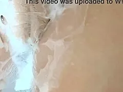 20yo virgin's shaved pussy glows wet lighting tissue paper up close