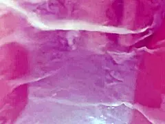 20yo virgin's shaved pussy glows wet lighting tissue paper up close