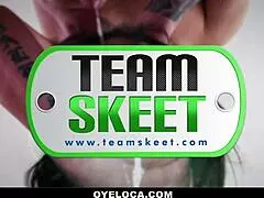 Teamskeet Innocent Bubble Butt Teen Shocks Dude with Deepthroat Cowgirl Ride
