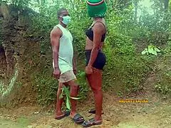 Lagos babe moans loud riding big black cock missionary deep in bush creampie
