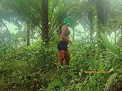 Lagos babe moans loud riding big black cock missionary deep in bush creampie