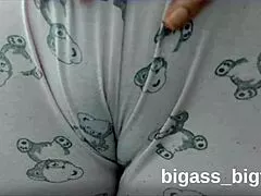 curvy latina teen shows camel toe in pajamas