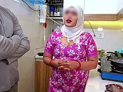 my hijabi muslim stepmom takes help from my teacher for exam teacher fucked hard my stepmom in kitchen with clear hindi audio