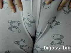 rubbing camel toe pussy in pajamas