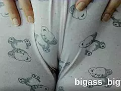 rubbing camel toe pussy in pajamas
