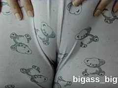 rubbing camel toe pussy in pajamas