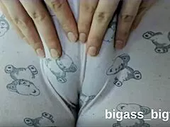rubbing camel toe pussy in pajamas