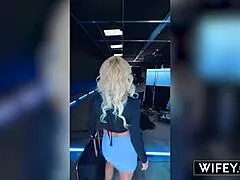 Wifey blonde milf hotwife frenchy gets crempied in epic dp gangbang