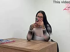 horny teacher solo toy play thinking about forbidden student