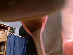 dawnskye1962 shows upskirt in tan pantyhose