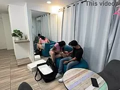 locked out and horny seducing mature neighbor with toy