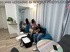 locked out and horny seducing mature neighbor with toy