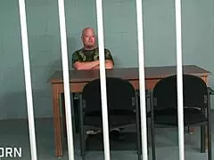 la inspectora enjoys fucking the prisoner hard in the police station