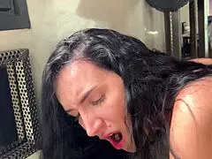 Stepmom teaching sex in kitchen