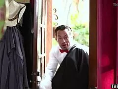 Bisexual milf gives her stepdaughter a nasty birthday surprise with big cock