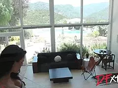 Hot busty milf gets fucked hard by poolboy cock?