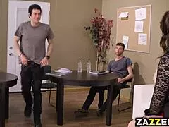 professor double fucked in her pussy and anal