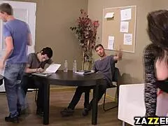 professor double fucked in her pussy and anal