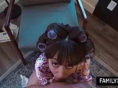 hot brunette stepmom jenna noelle offers her shaved pussy to her stepson