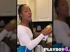 horny black babe misty stone masturbates with toys