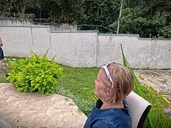 Perv grandma hires young 18+ gardener and ends up fucking him hard in the ass
