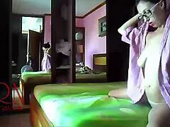 young lady tries on her bfs underwear mens shirts and pants 47