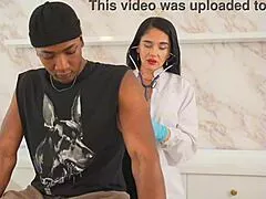 curing patients pain with deep throat and huge bbc interracial clinic fuck